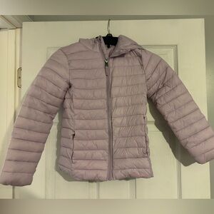 girls lavender Lands End coat, size 8